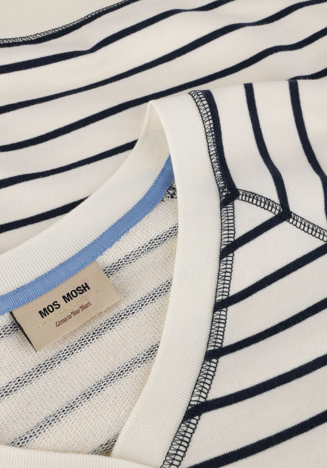Blauwe MOS MOSH Sweater MMMAGGIE STRIPE SWEATSHIRT - large