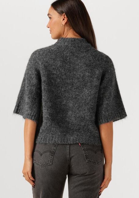 Donkergrijze NEO NOIR Trui BENUTA FLUFFY KNIT CARDIGAN - large