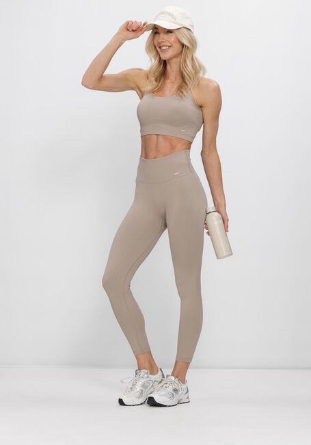 Grijze AIM'N Top HIGH SUPPORT RIBBED BRA - large