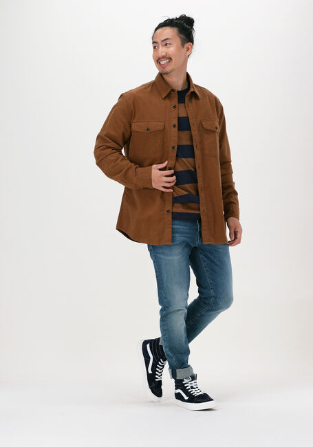 Camel SELECTED MEN Overshirt SLHREGTHOMAS SHIRT LS W - large