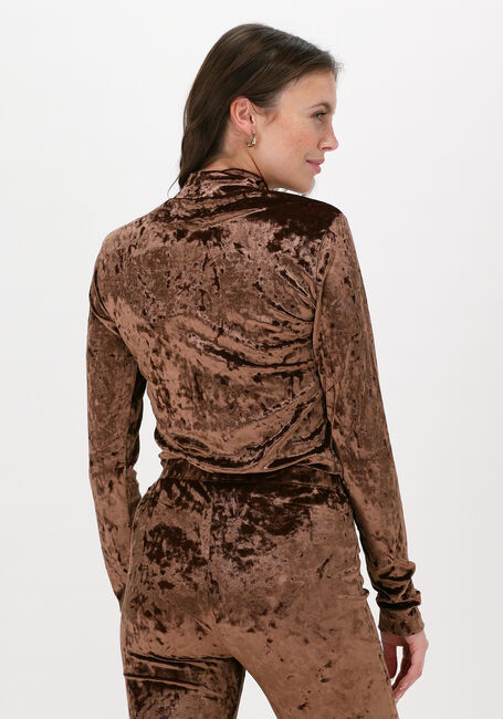 Bruine CATWALK JUNKIE Top LS VELVET - large
