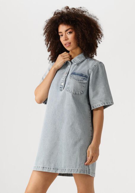 Blauwe EDITED Mini jurk ASTA DENIM DRESS - large