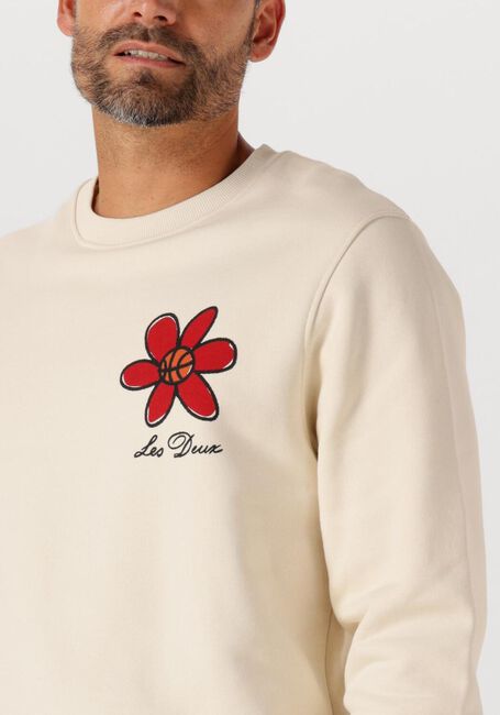 Gebroken wit LES DEUX Sweater FLOWER BASKET SWEATSHIRT - large