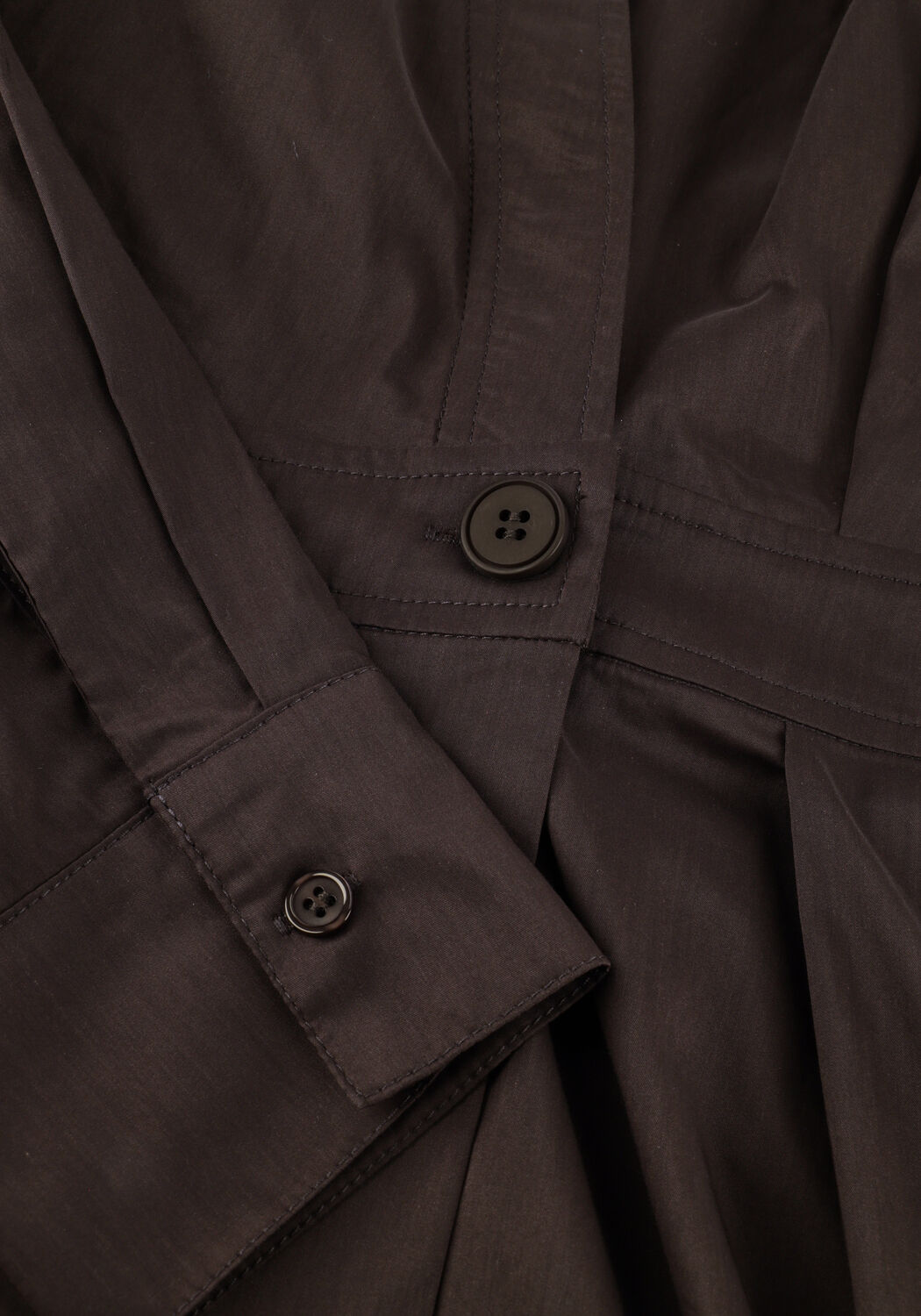 Bruine NEO NOIR Midi jurk OTTANA POPLIN DRESS - large