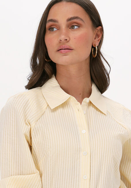 Gele CATWALK JUNKIE Midi jurk DR SUNNY STRIPES - large