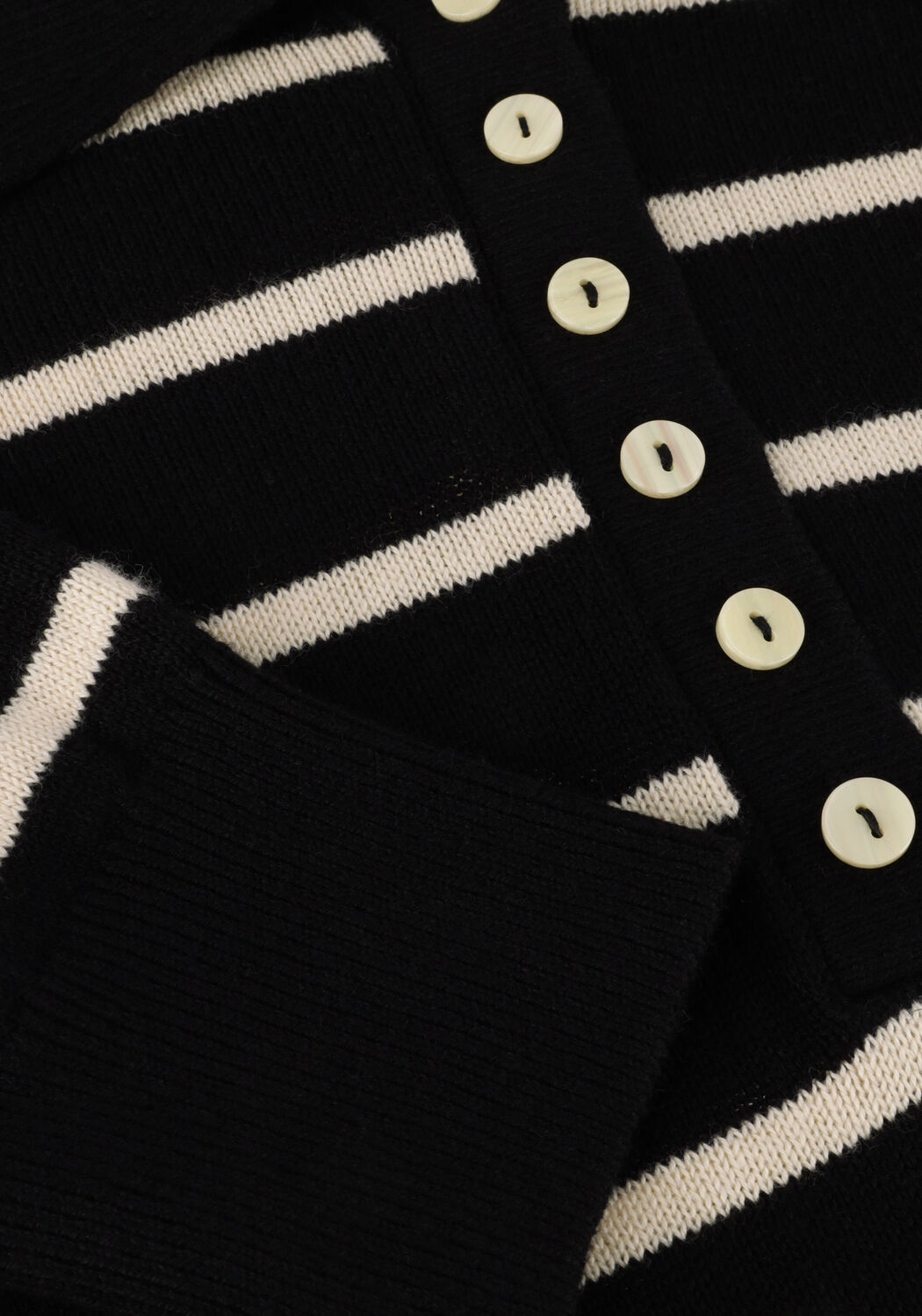 Zwarte MODSTR&Ouml;M Trui MALVAMD STRIPE POLO - large