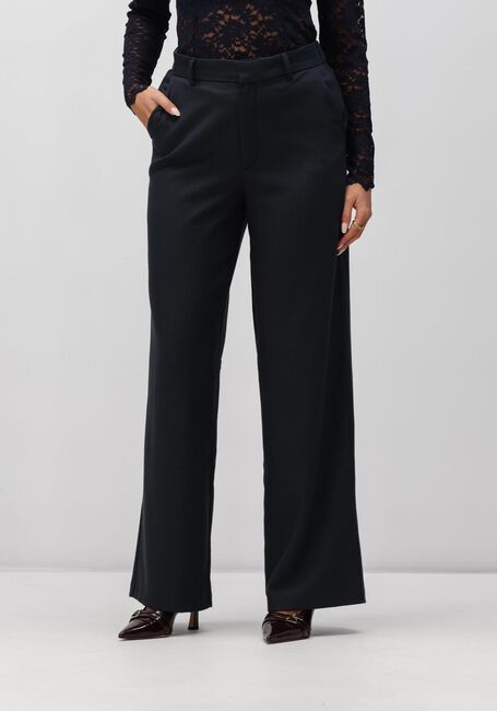Donkerblauwe NEO NOIR Wijde broek EMMETT MELANGE PANTS - large