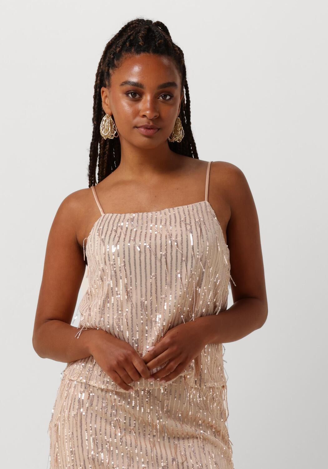 NEO NOIR Dames Tops & T-shirts Reganna Sequins Top Lichtroze