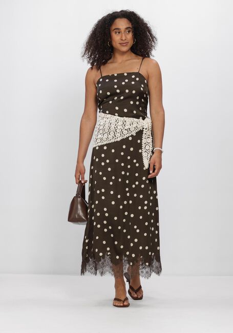 Bruine MSCH COPENHAGEN Midi jurk MSCHJIONNA IRIDA STRAP DRESS - large