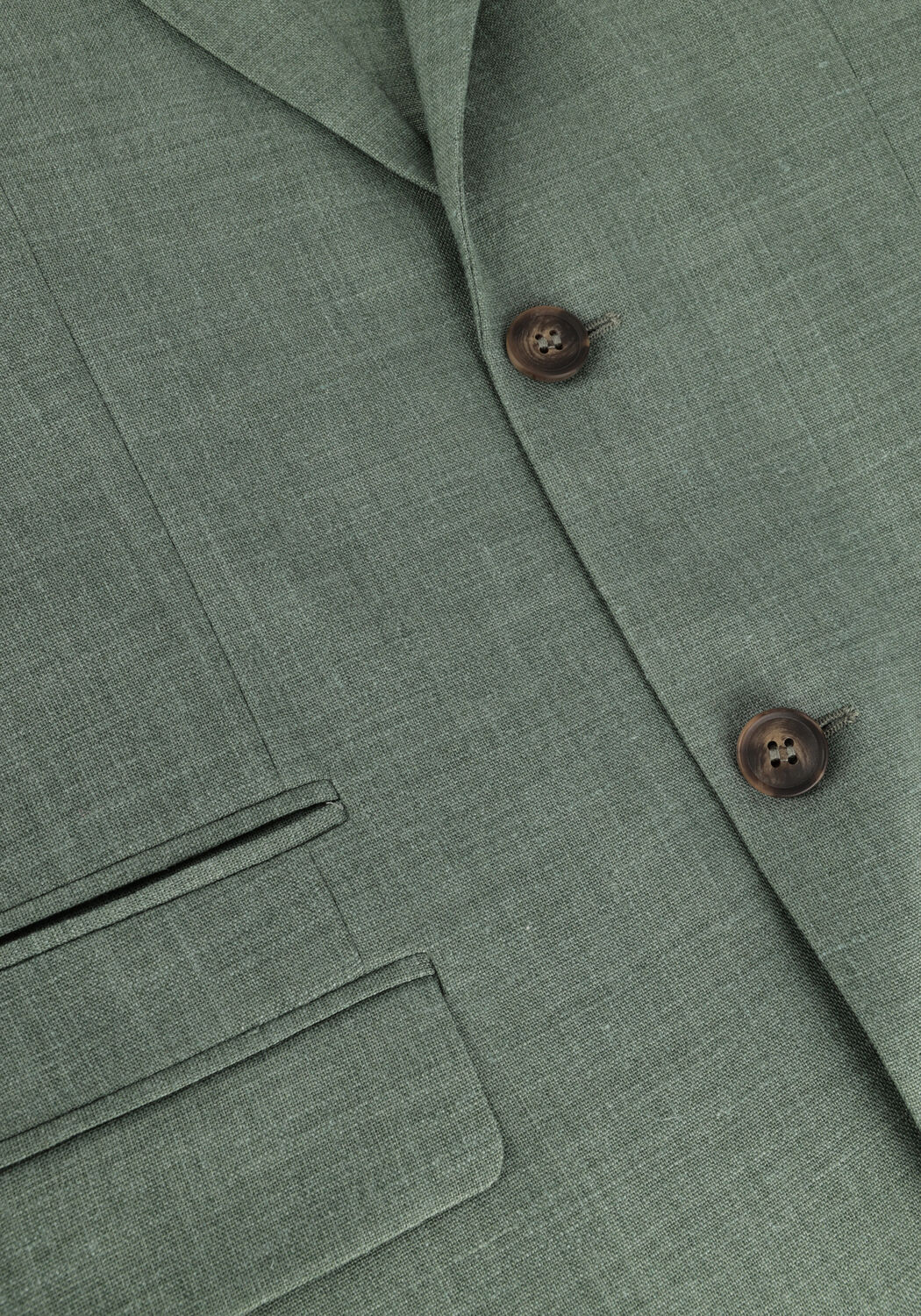 Groene SELECTED MEN Colberts SLHSLIM-OASIS LINEN BLZ NOOS - large