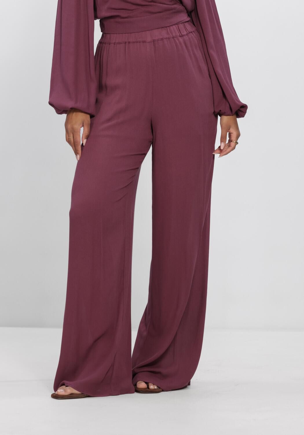 Bordeaux HARPER & YVE Wijde broek RILEY-PA - large