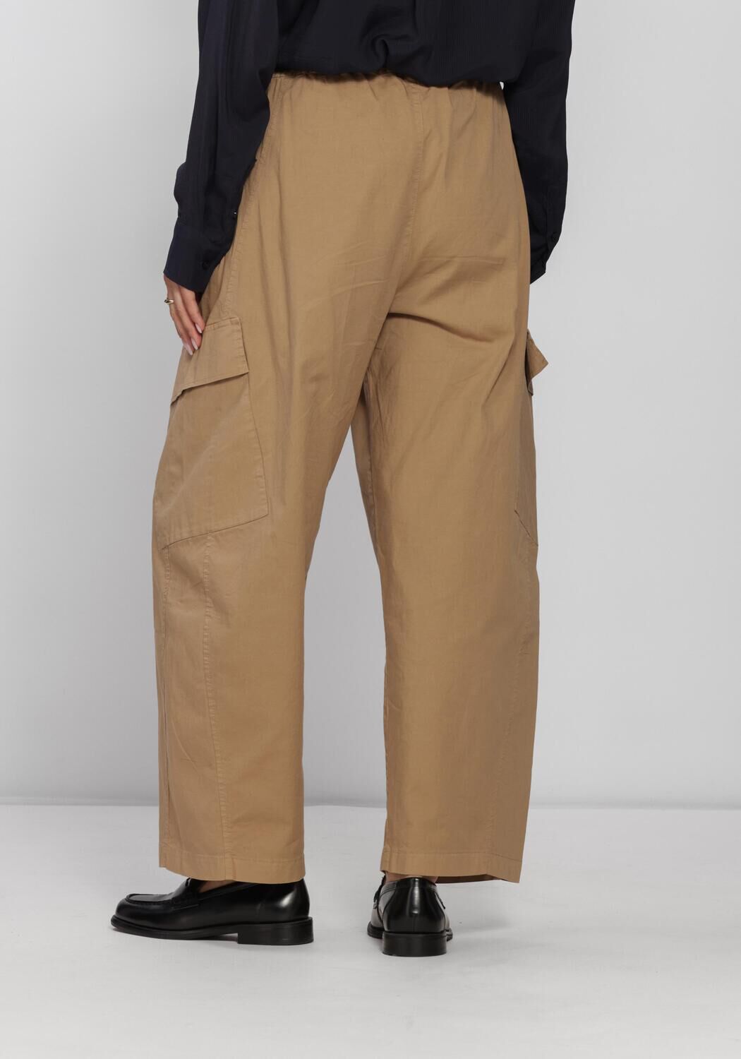 Camel BY-BAR Cargobroeken NEMO SATIN STRIPE PANTS - large