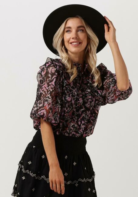 Zwarte NOTES DU NORD Blouses FABIOLA LUREX TOP - large
