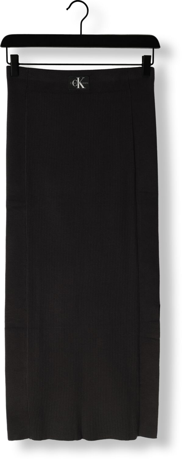 CALVIN KLEIN Dames Rokken Woven Label Sweater Skirt Zwart