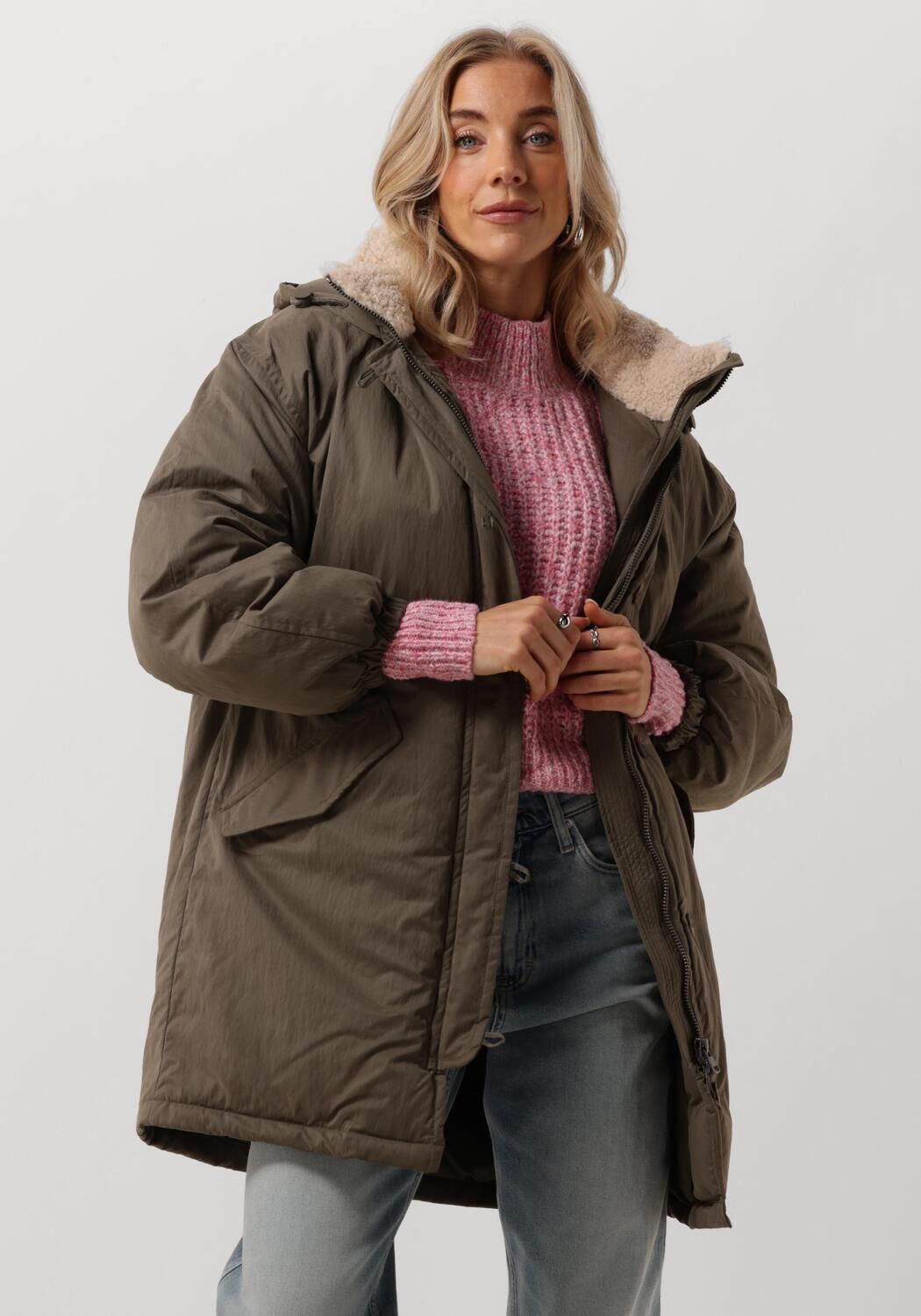 ANOTHER LABEL Dames Jassen Riley Parka Groen