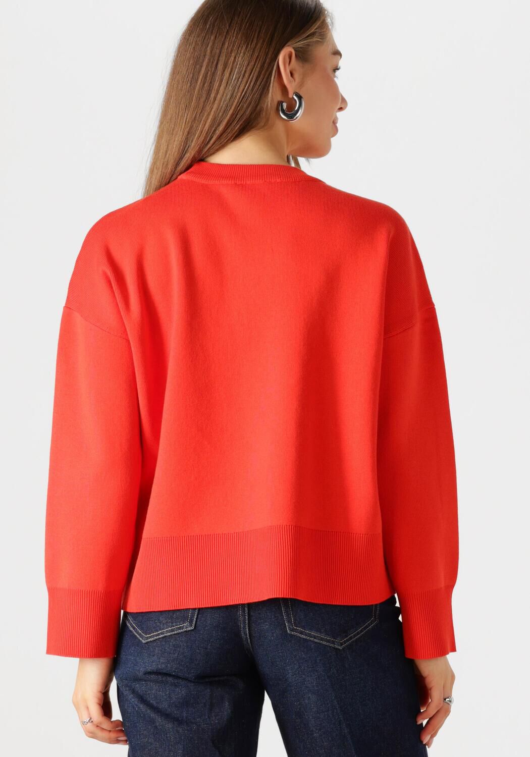OBJECT Dames Truien & Vesten Objelly L s Oz O-neck Knit Div Rood