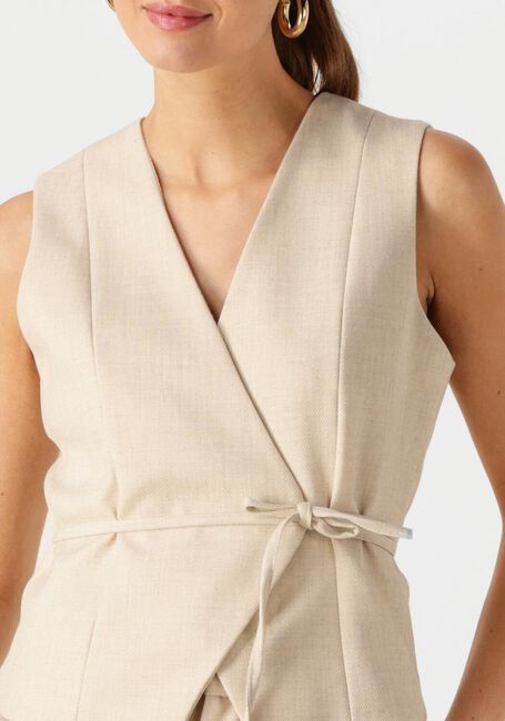 Beige NEO NOIR Gilet SAMARA MELANGE WAISTCOAT - large