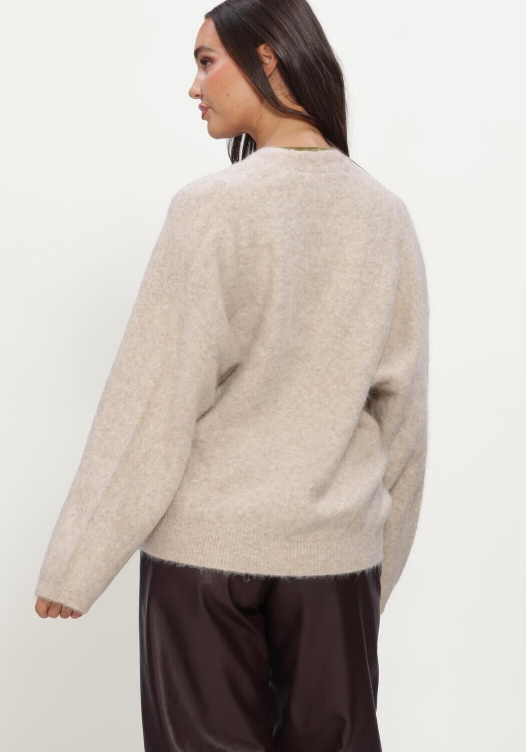 KNIT-TED Dames Truien & Vesten Maris Cardigan Beige