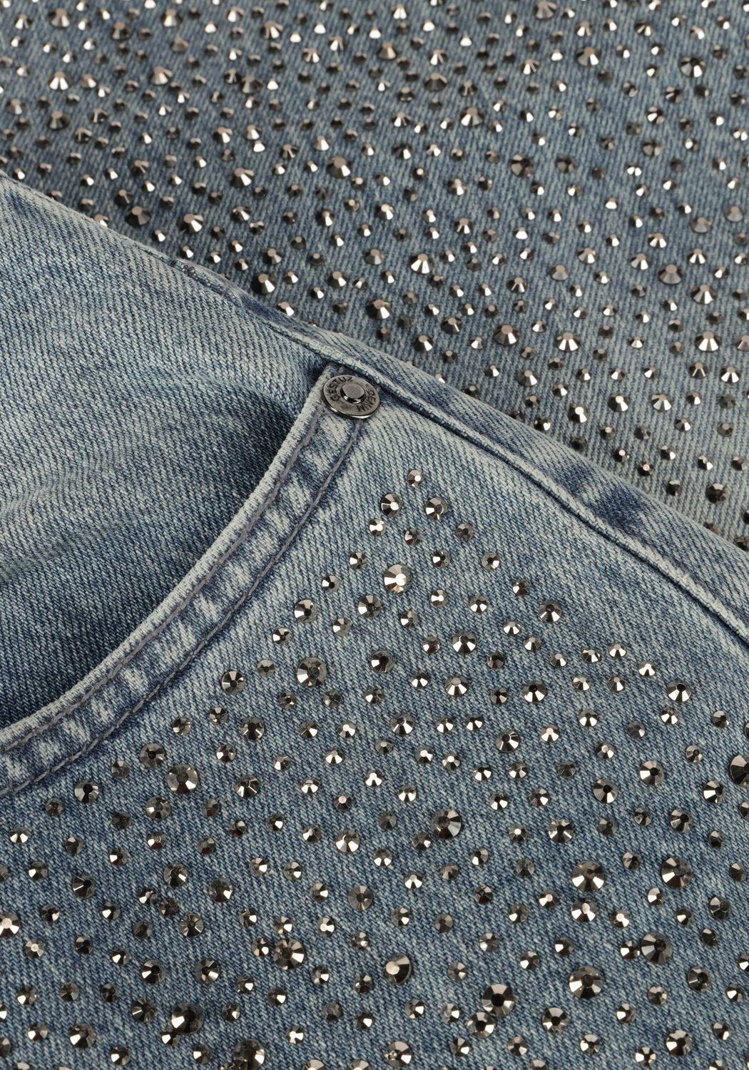 Blauwe GESTUZ Straight leg jeans ZORAHGZ MW JEANS - large