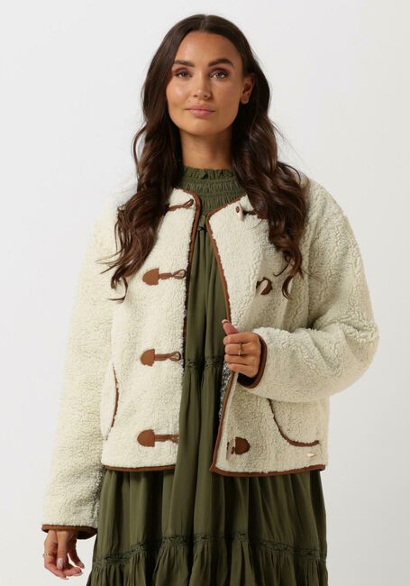 Gebroken wit SCOTCH & SODA Jack SHORT TEDDY JACKET - large