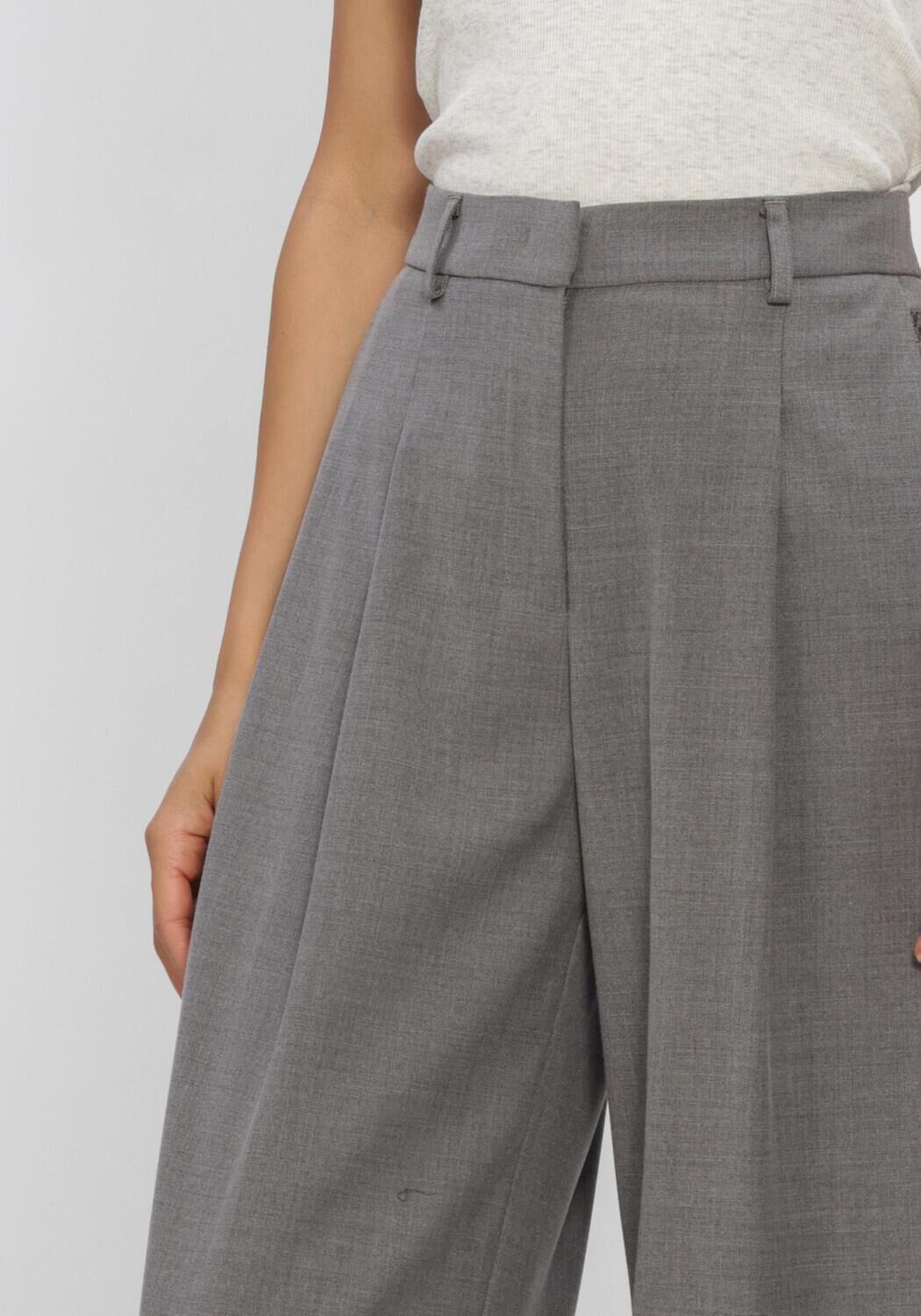 Grijze DANTE6 Pantalon BIAXA PLEATED PANTS - large