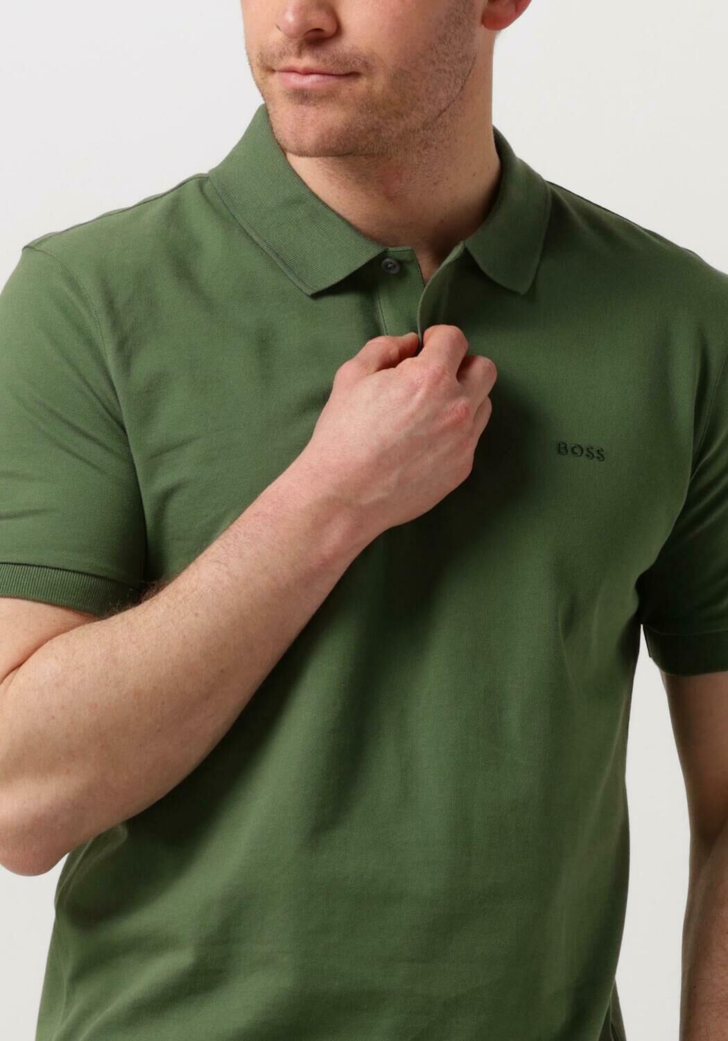 BOSS BLACK Heren Polo's & T-shirts Pallas Donkergroen