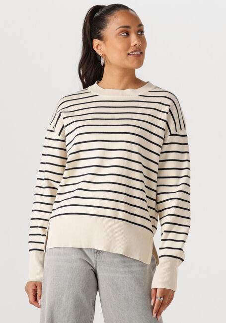 Ecru WITHBLACK Trui WBLBARBARA LS STRIPED PULLOVER - large