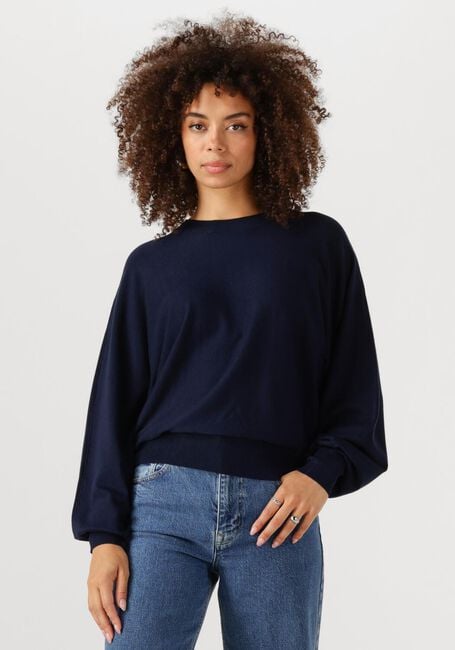 Donkerblauwe MINUS Trui DANA BAT SLEEVE KNIT PULLOVER - large