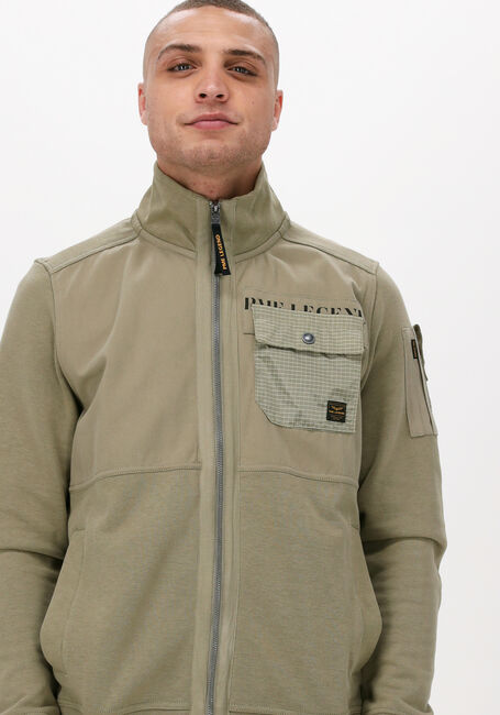 Beige PME LEGEND Vest ZIP JACKET CARGO INTERLOCK - large