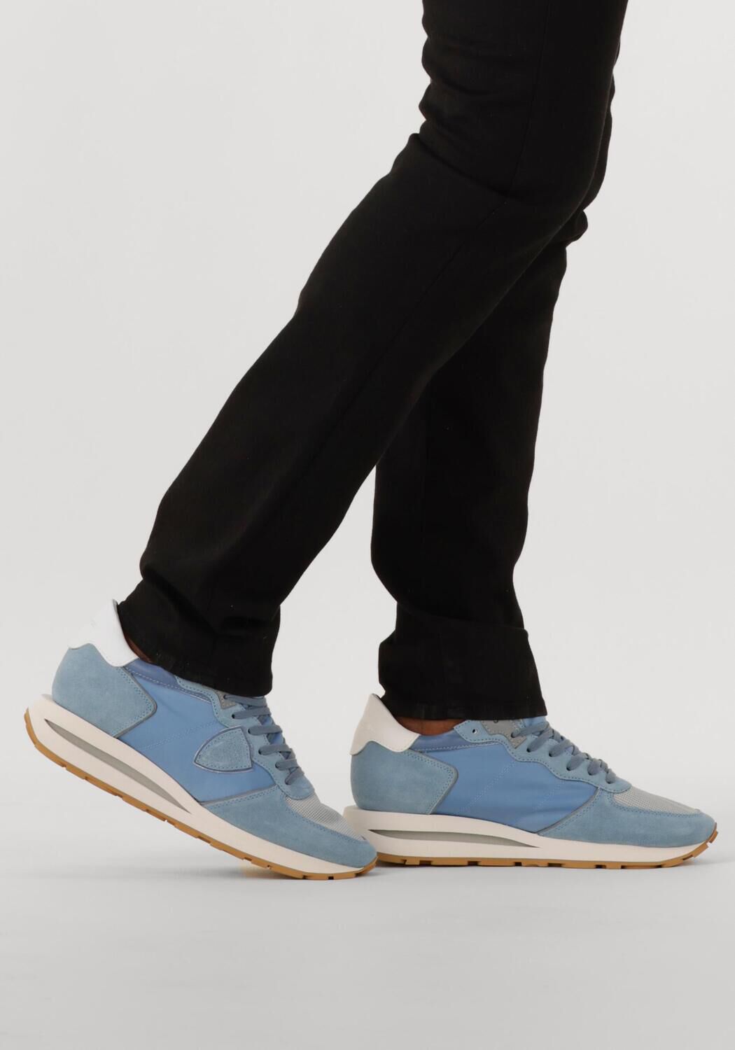 Blauwe PHILIPPE MODEL Lage sneakers TROPEZ HAUTE LOW MAN - large