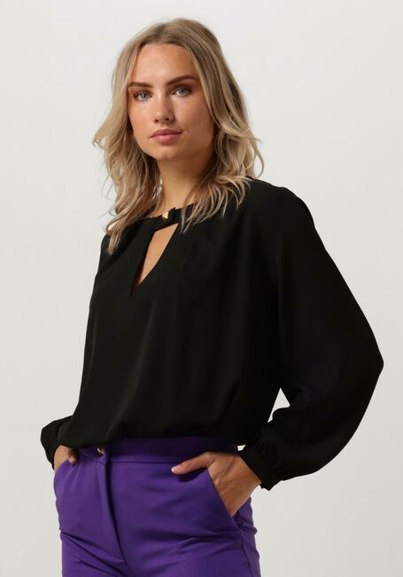 Zwarte ACCESS Blouses BLOUSE WITH FRONT V OPENING - large