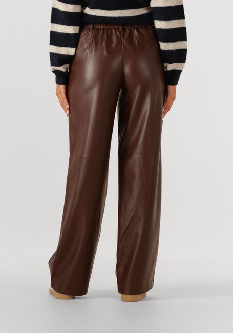 Bruine MODSTRÖM Wijde broek PELLEMD PANTS - large