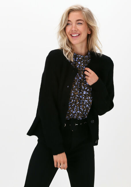 Zwarte SELECTED FEMME Vest LULU LS KNIT SHORT CARDIGAN - large