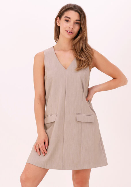 Zand NEO NOIR Mini jurk CHRISTEL STRUCTURE DRESS - large