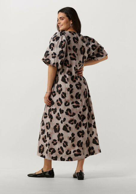 Zand BY-BAR Midi jurk JUTA CHEETAH DRESS - large