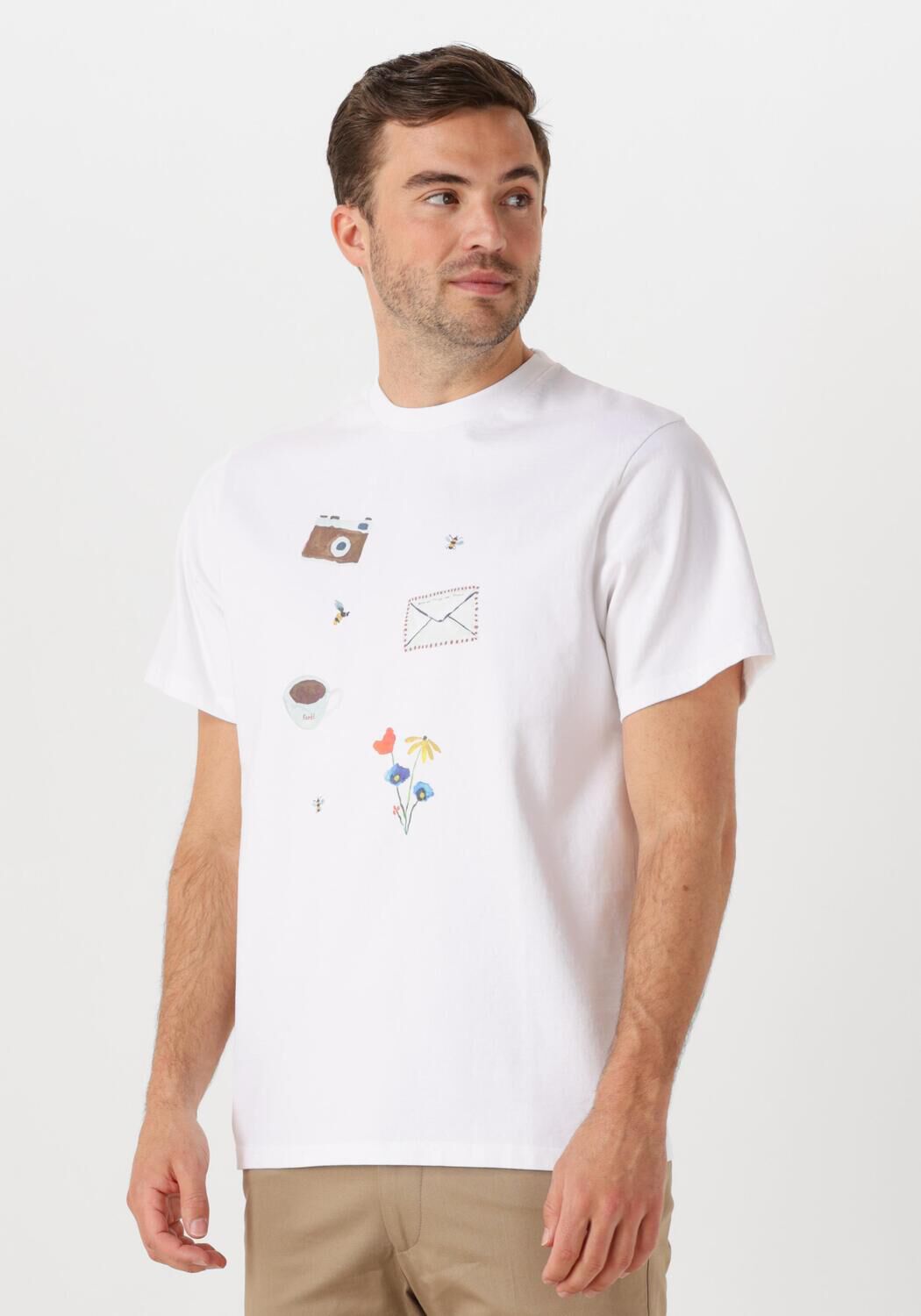 FORÉT Forét Heren Polo's & T-shirts Things T-shirt Wit