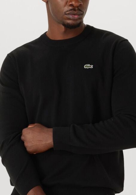 Zwarte LACOSTE Trui REGULAR FIT CREW NECK SWEATER - large