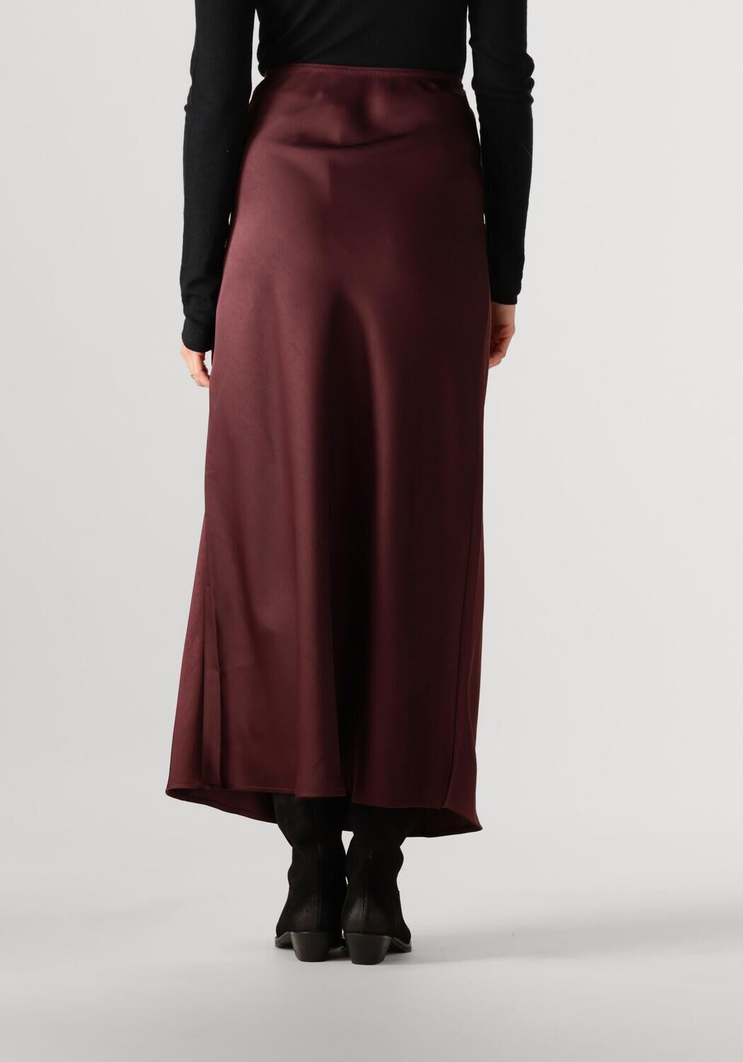 NEO NOIR Dames Rokken Vicky Heavy Sateen Skirt Bordeaux