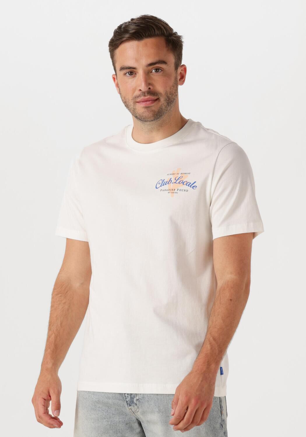 SHIWI Heren Polo's & T-shirts Men Liam Regular T-shirt Paradise Wit