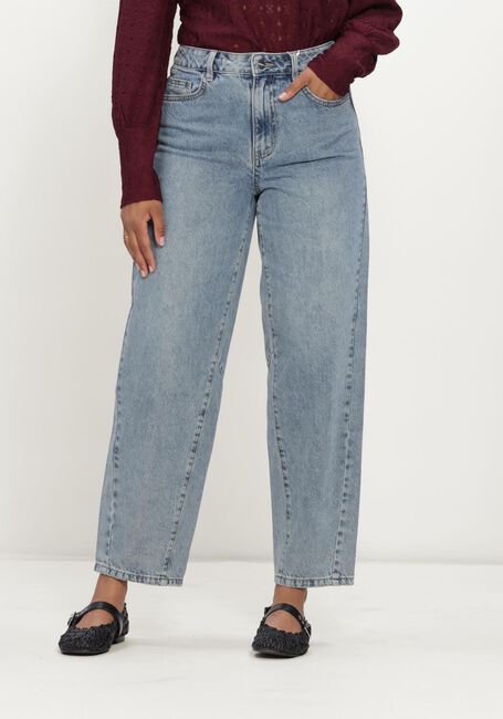 Lichtblauwe OBJECT Straight leg jeans OBJMIU ZOE MW BARREL ANKLE JEANS NOOS - large