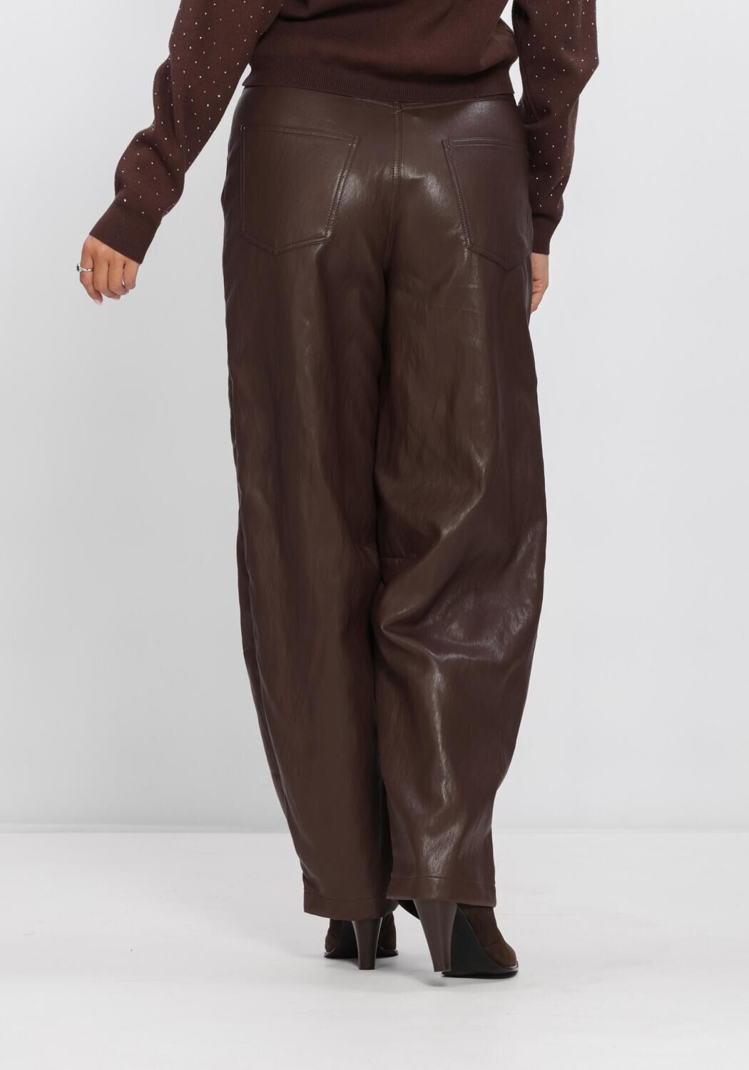 Bruine AAIKO Wijde broek QUIN PU 689 - large