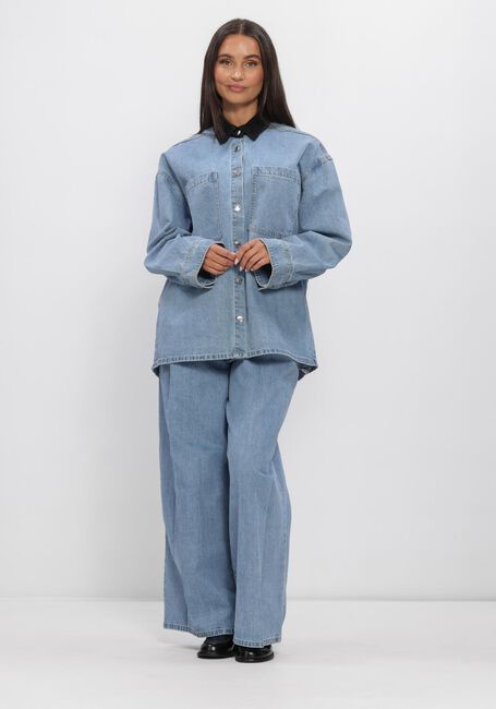 Lichtblauwe EDITED Blouses AMBER SHIRT - large