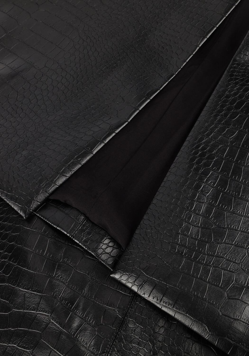 Zwarte BRUUNS BAZAAR Maxirok CROCO TUANELLA SKIRT - large