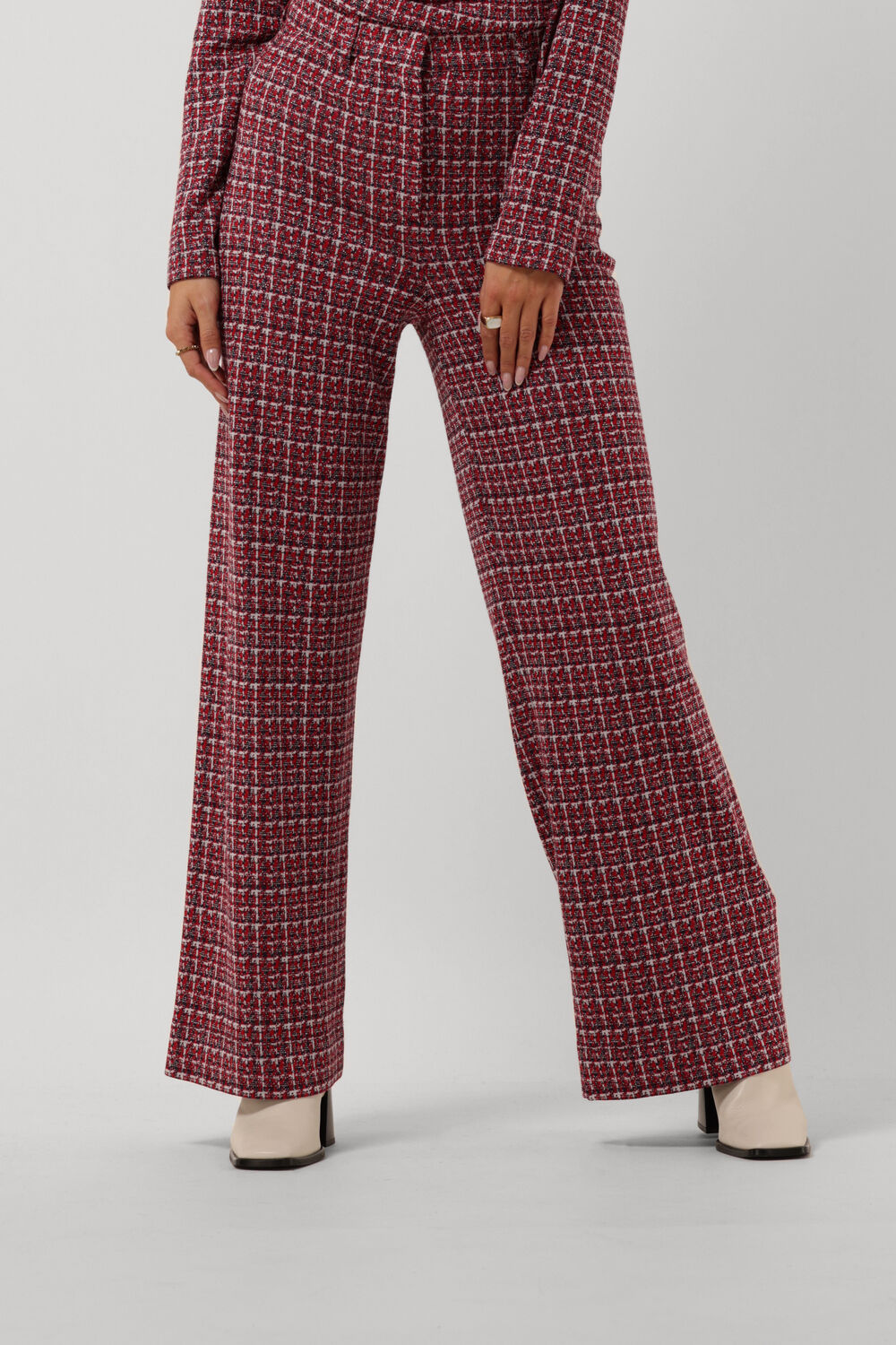 Riani Lage taille broek khaki-bruin abstract patroon casual uitstraling Mode Broeken Lage taille broeken 