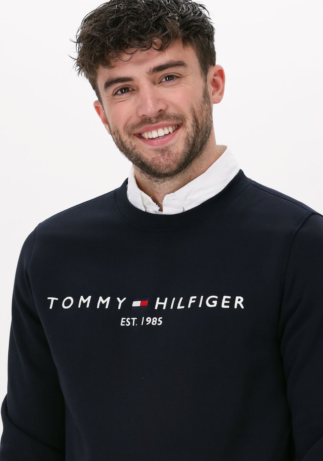 Tommy Hilfiger Heren Truien & Vesten Tommy Logo Sweatshirt - Donkerblauw, foto 4