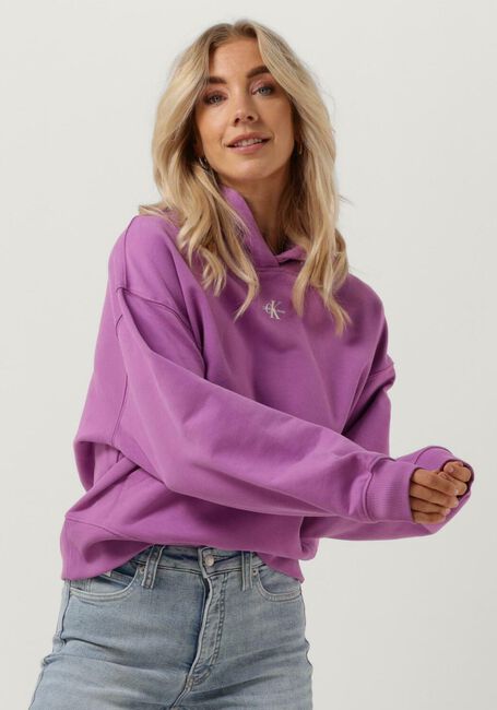 Lila CALVIN KLEIN Sweater MICRO MONOLOGO HOODIE - large