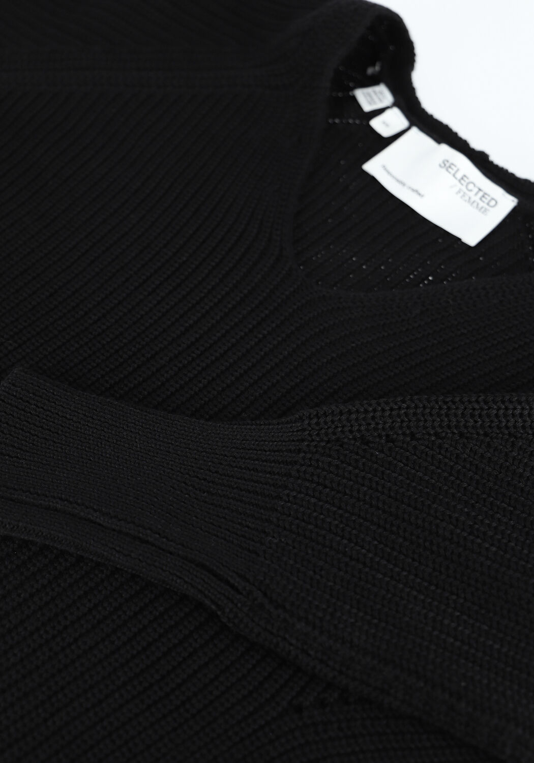 Zwarte SELECTED WOMEN Trui EMMY LS KNIT V-NECK B - large