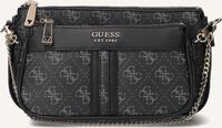 Zwarte GUESS Schoudertas KASINTA DOUBLE ZIP POUCH - medium