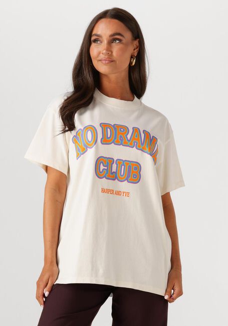 Witte HARPER & YVE T-shirt NODRAMACLUB-SS - large