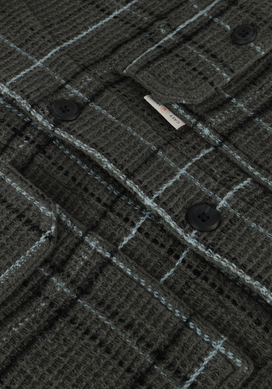 Groene CAST IRON Overshirt LONG SLEEVE SHIRT YD CHECK REGULAR FIT - large